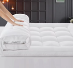 Extra Thick Mattress Topper for Back Pain – Cooling Down Alternative Mattress Pad & Pillowtop Cover