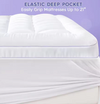 Extra Thick Mattress Topper for Back Pain – Cooling Down Alternative Mattress Pad & Pillowtop Cover