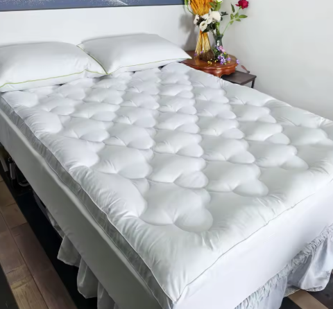 Extra Thick Mattress Topper for Back Pain – Cooling Down Alternative Mattress Pad & Pillowtop Cover