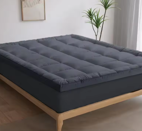 Extra Thick Mattress Topper for Back Pain – Cooling Down Alternative Mattress Pad & Pillowtop Cover