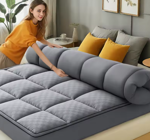 Cloud-Comfort 1000GSM Mattress Topper: Ultra-Thick Cooling Mattress Protector, Noiseless & Breathable Support