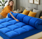 Cloud-Comfort 1000GSM Mattress Topper: Ultra-Thick Cooling Mattress Protector, Noiseless & Breathable Support
