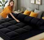 Cloud-Comfort 1000GSM Mattress Topper: Ultra-Thick Cooling Mattress Protector, Noiseless & Breathable Support