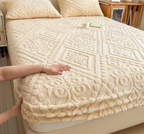 Premium Deep Pocket Fitted Sheet – Elastic Mattress Protector & Bed Cover for Double, Queen, and King Size Beds