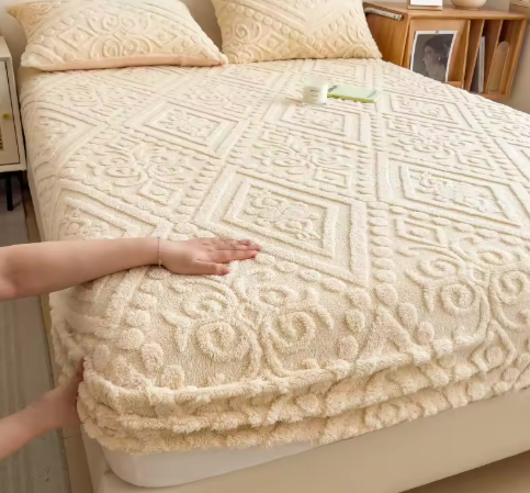 Premium Deep Pocket Fitted Sheet – Elastic Mattress Protector & Bed Cover for Double, Queen, and King Size Beds