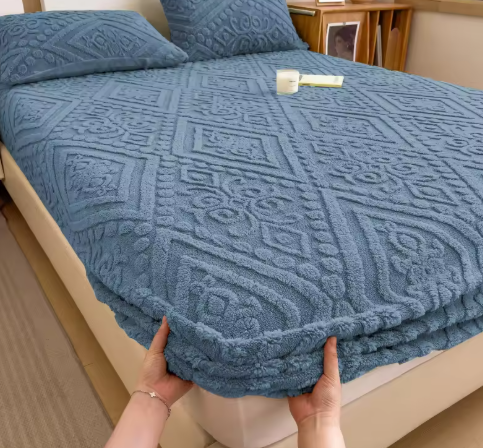 Premium Deep Pocket Fitted Sheet – Elastic Mattress Protector & Bed Cover for Double, Queen, and King Size Beds