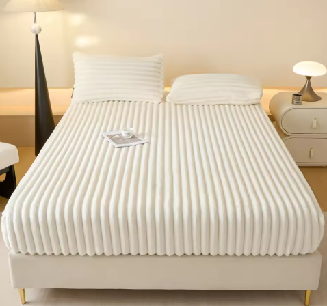 Ultra-Soft Faux Rabbit Fur Mattress Cover | Winter Warmth Plush Bed Protector