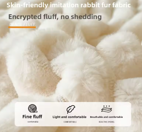 Ultra-Soft Faux Rabbit Fur Mattress Cover | Winter Warmth Plush Bed Protector