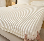 Ultra-Soft Faux Rabbit Fur Mattress Cover | Winter Warmth Plush Bed Protector