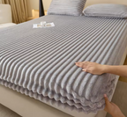 Ultra-Soft Faux Rabbit Fur Mattress Cover | Winter Warmth Plush Bed Protector