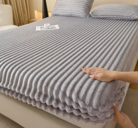 Ultra-Soft Faux Rabbit Fur Mattress Cover | Winter Warmth Plush Bed Protector