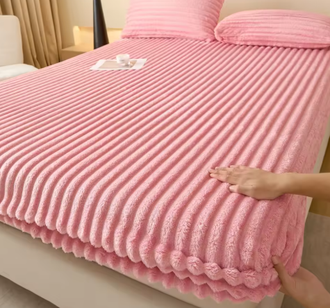 Ultra-Soft Faux Rabbit Fur Mattress Cover | Winter Warmth Plush Bed Protector