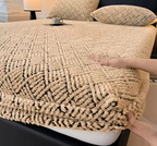 Cozy Plush Coral Fleece Fitted Bed Sheet with 360° Elastic Band