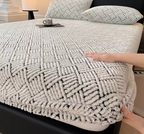 Cozy Plush Coral Fleece Fitted Bed Sheet with 360° Elastic Band