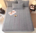 Ultimate Warmth Quilted Bed Cover - Plush Fleece Mattress Protector with 360° Elastic