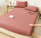 Premium 100% Pure Cotton Fitted Sheet - Breathable Soft Mattress Protector for Kids & Adults