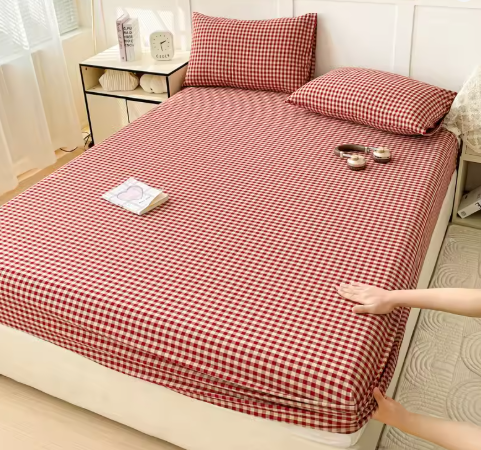 Premium 100% Pure Cotton Fitted Sheet - Breathable Soft Mattress Protector for Kids & Adults