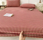 Premium 100% Pure Cotton Fitted Sheet - Breathable Soft Mattress Protector for Kids & Adults