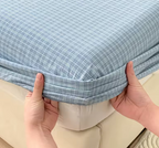 Premium 100% Pure Cotton Fitted Sheet - Breathable Soft Mattress Protector for Kids & Adults