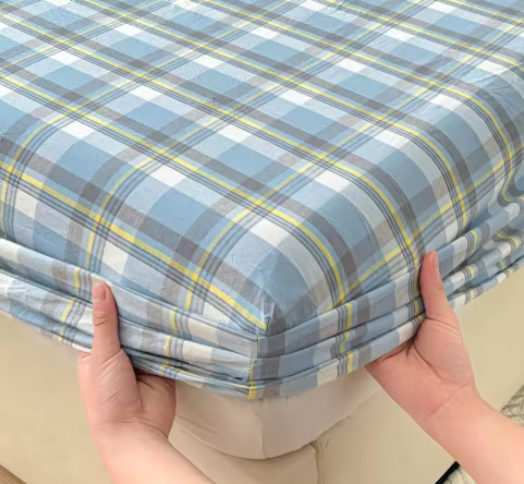 Premium 100% Pure Cotton Fitted Sheet - Breathable Soft Mattress Protector for Kids & Adults