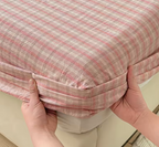 Premium 100% Pure Cotton Fitted Sheet - Breathable Soft Mattress Protector for Kids & Adults