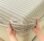 Premium 100% Pure Cotton Fitted Sheet - Breathable Soft Mattress Protector for Kids & Adults