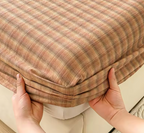 Premium 100% Pure Cotton Fitted Sheet - Breathable Soft Mattress Protector for Kids & Adults