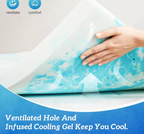 4-Inch Gel Memory Foam Mattress Topper - Cooling Pressure Relief Pad for Queen Bed, RV, & Sleeper Sofa