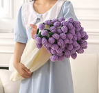 Handmade Crochet Rose Flower Bouquet Blanket – Finished Woven Floral Throw for Wedding, Valentine’s, & Anniversary Gifts