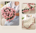 Handmade Crochet Rose Flower Bouquet Blanket – Finished Woven Floral Throw for Wedding, Valentine’s, & Anniversary Gifts