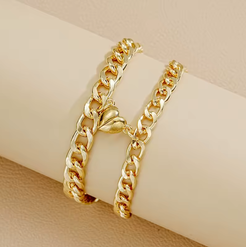 Magnetic Heart Relationship Bracelets for Couples