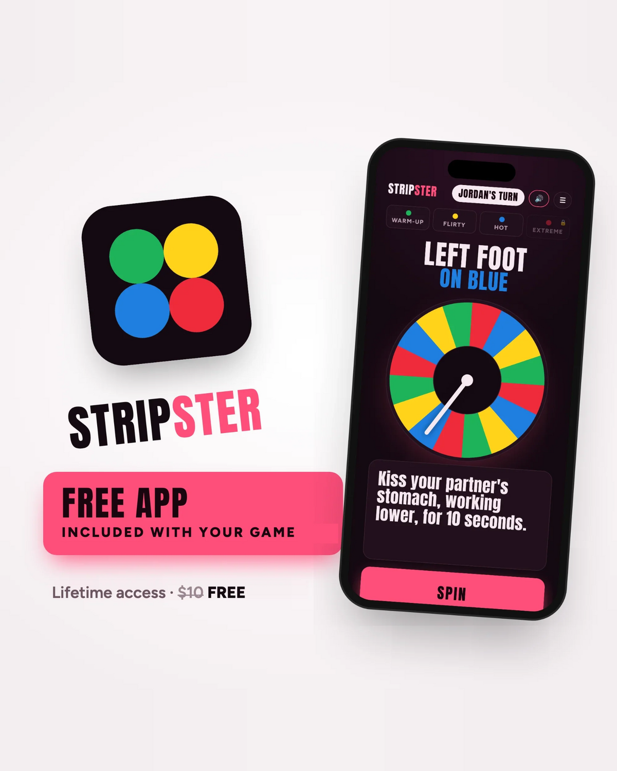 Free Stripster app included with your game