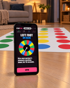 Stripster app on a phone in front of the mat