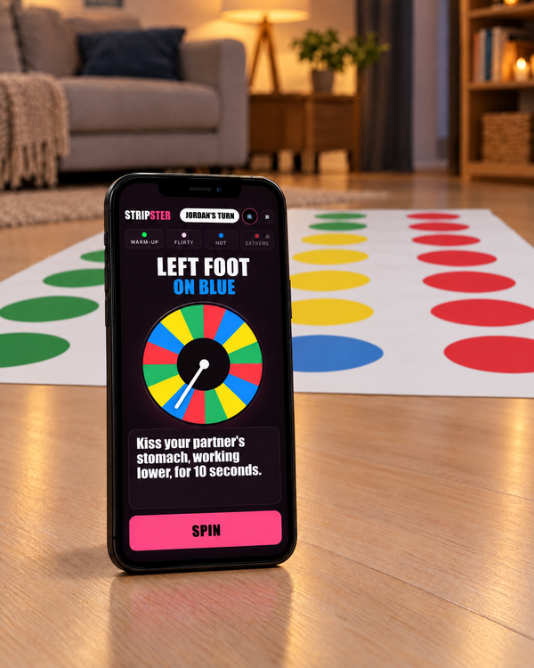 Stripster app in front of the mat